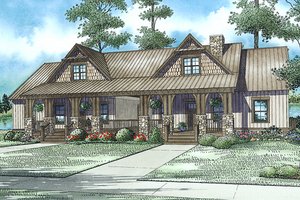 Country Exterior - Front Elevation Plan #17-2563