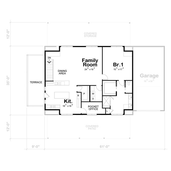 House Blueprint - Farmhouse Floor Plan - Upper Floor Plan #20-2574