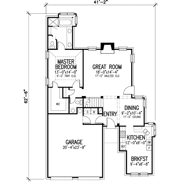 Home Plan - European Floor Plan - Main Floor Plan #410-308