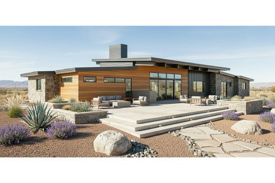 Exterior - Front Elevation 4 for Traditional House Plan #892-25 - 3 bed, 3.5 bath