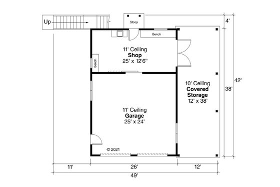 Floor Plan - Main Floor for Traditional House Plan #124-896, 0 bath