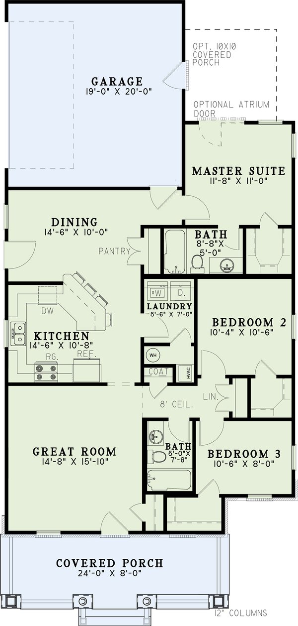 Craftsman Floor Plan - Main Floor Plan #17-2253