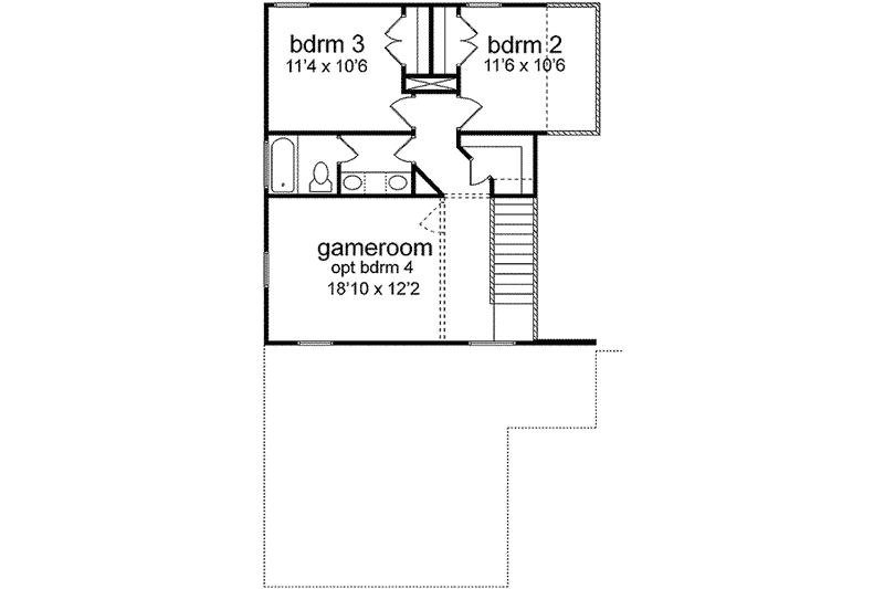 Dream House Plan - Floor Plan - Upper Floor for Traditional House Plan #84-210 - 3 bed, 2.5 bath