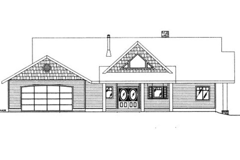 House Blueprint - Bungalow Exterior - Front Elevation Plan #117-623
