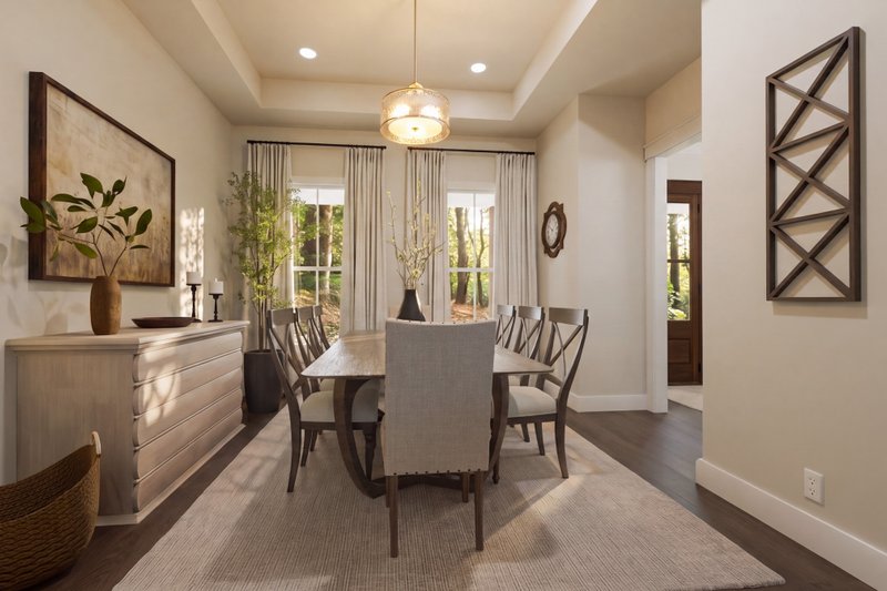 Architectural House Design - Interior - Dining Room for Southern House Plan #406-9674 - 3 bed, 2.5 bath
