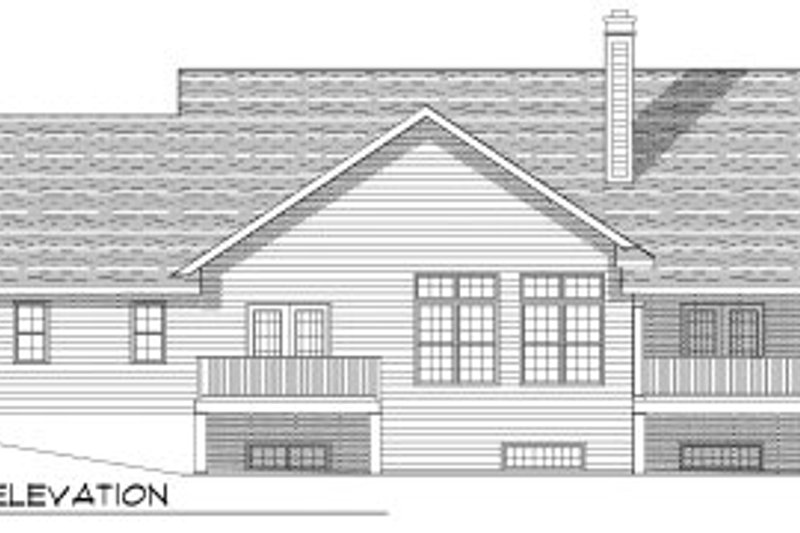 Home Plan - Exterior - Rear Elevation for Traditional House Plan #70-787 - 4 bed, 3.5 bath