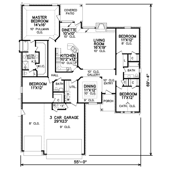 Traditional Floor Plan - Main Floor Plan #65-251