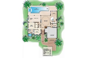Floor Plan - Main Floor for Adobe / Southwestern House Plan #27-458 - 4 bed, 3.5 bath
