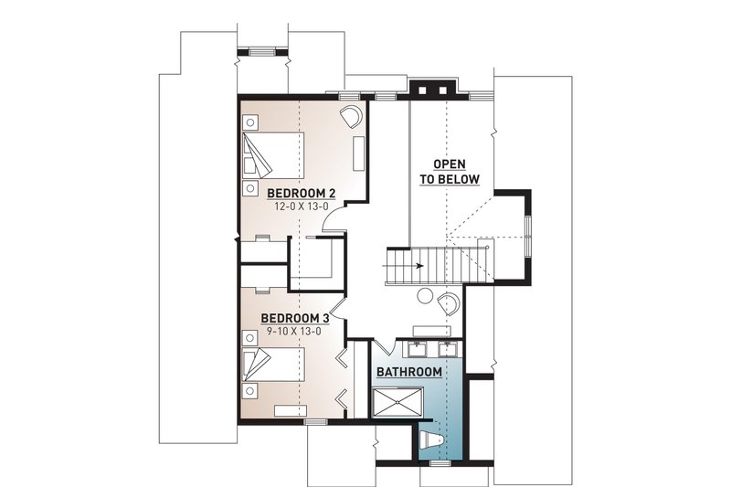 Home Plan - Floor Plan - Upper Floor for Cottage House Plan #23-2774 - 3 bed, 2.5 bath