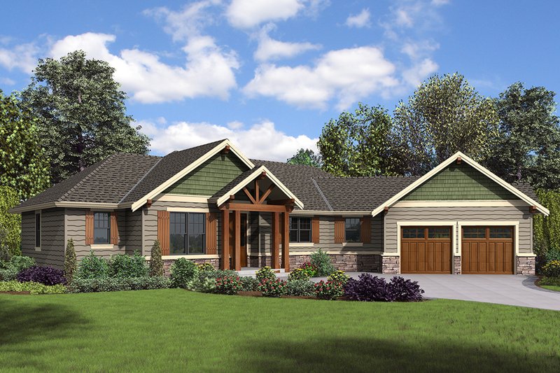 Dream House Plan - Craftsman Exterior - Front Elevation Plan #48-952