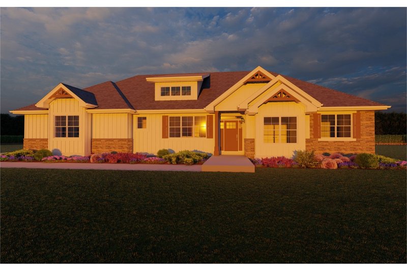 Architectural House Design - Exterior - Other Elevation for Ranch House Plan #126-186 - 3 bed, 2.5 bath