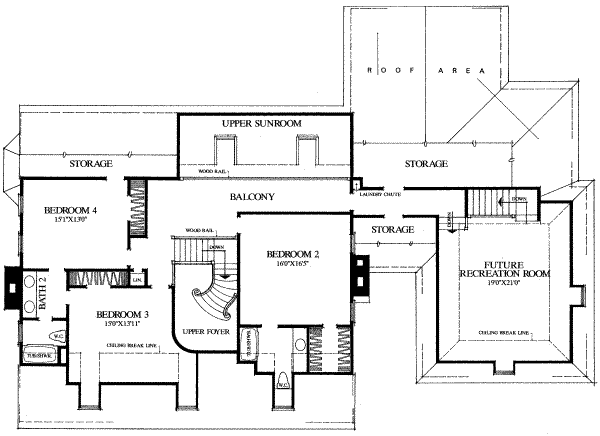 Dream House Plan - Country Floor Plan - Upper Floor Plan #137-239