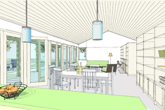 Interior - Family Room for Ranch House Plan #445-6 - 4 bed, 3.5 bath