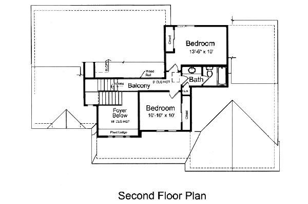 Country Floor Plan - Upper Floor Plan #46-519