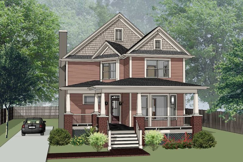 Architectural House Design - Country Exterior - Front Elevation Plan #79-262
