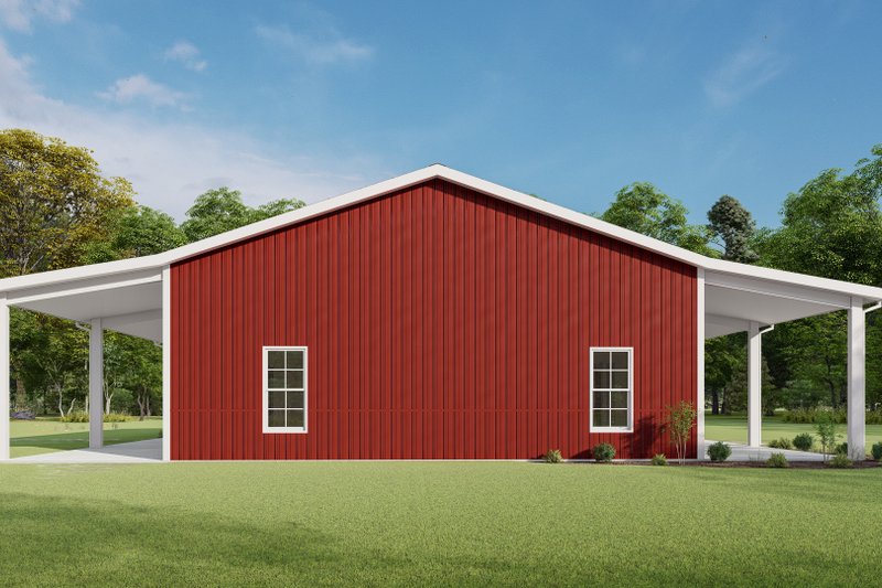 House Plan Design - Exterior - Other Elevation 4 for Barndominium House Plan #1092-57 - 3 bed, 2 bath