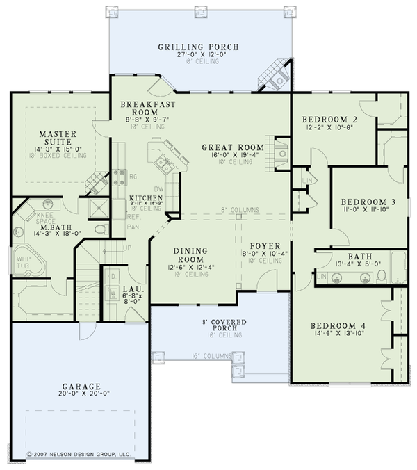 Craftsman Floor Plan - Main Floor Plan #17-2348