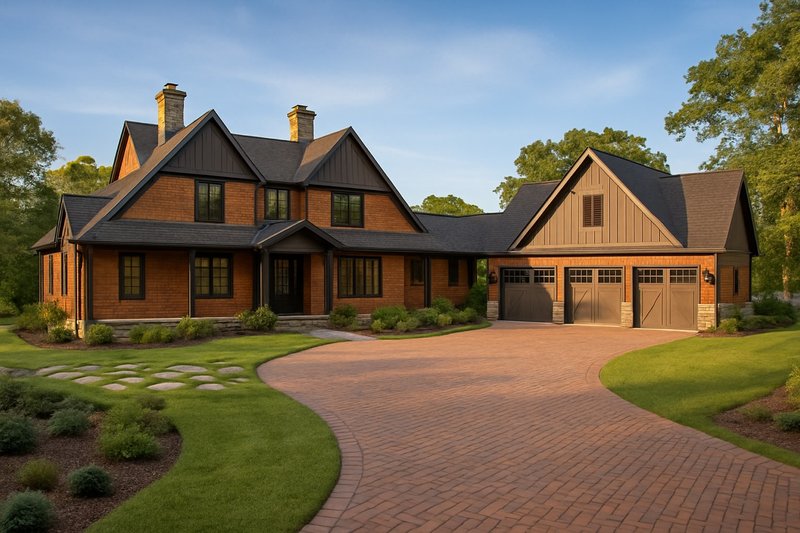 Architectural House Design - Exterior - Front Elevation 3 for Country House Plan #928-294 - 4 bed, 3.5 bath