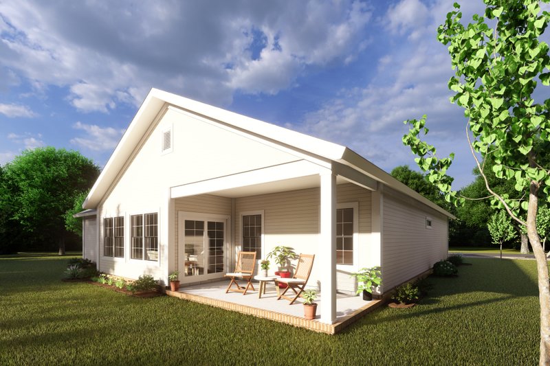 Dream House Plan - Exterior - Rear Elevation for Cottage House Plan #513-2198 - 3 bed, 2 bath