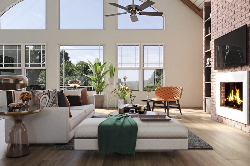 House Plan Design - Interior - Family Room 1 for Craftsman House Plan #54-545 - 5 bed, 4 bath