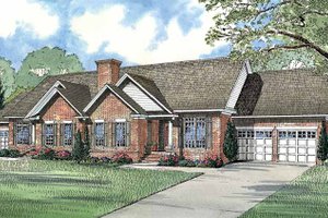 Ranch Exterior - Front Elevation Plan #17-2967