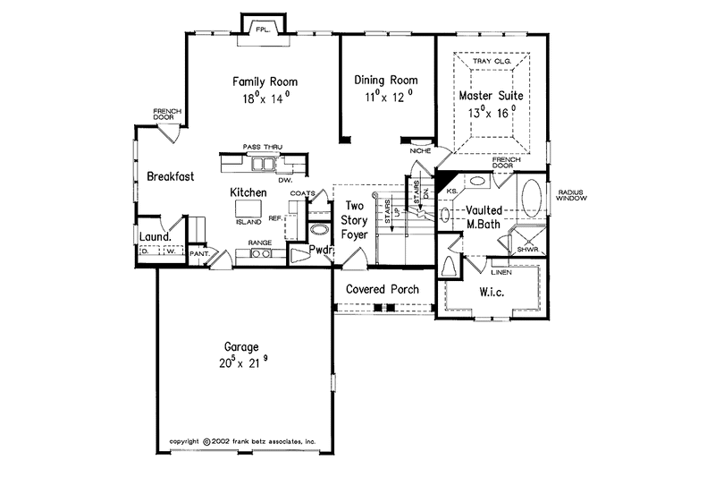 Dream House Plan - Floor Plan - Main Floor for Country House Plan #927-841 - 4 bed, 2.5 bath