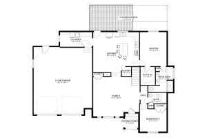 Floor Plan - Main Floor for Cottage House Plan #1060-64 - 2 bed, 2 bath