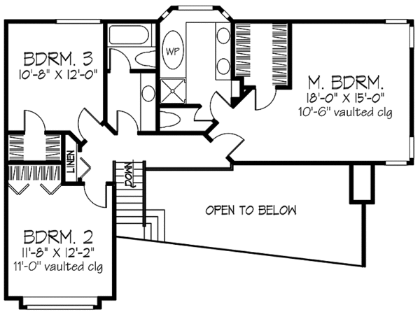 House Design - Prairie Floor Plan - Upper Floor Plan #320-1091