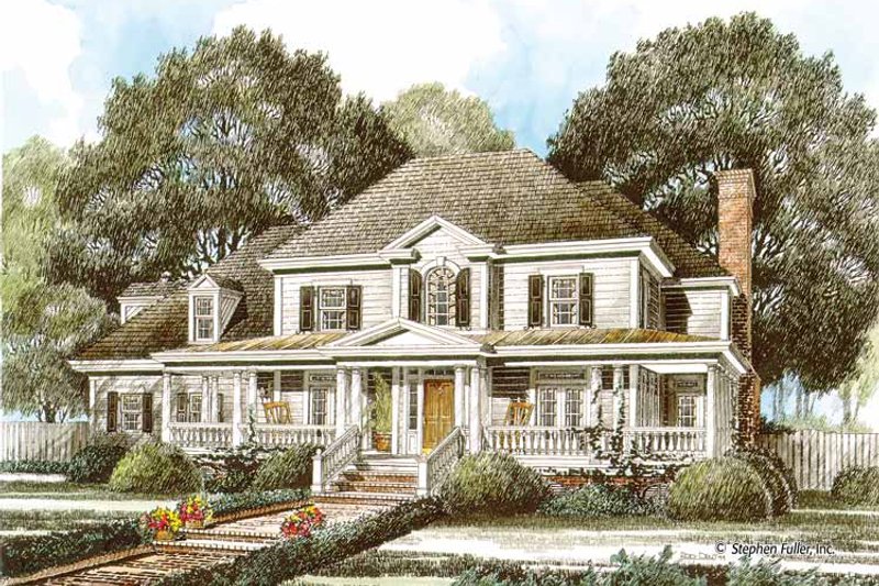 Dream House Plan - Country Exterior - Front Elevation Plan #429-345