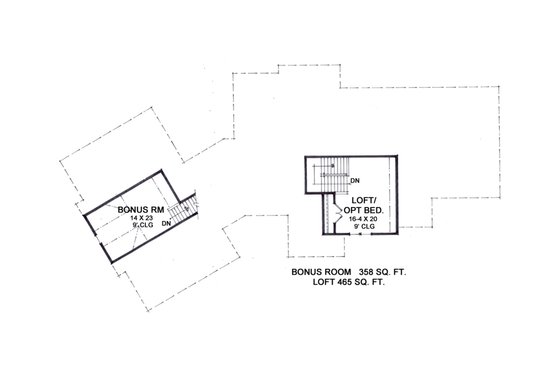 Floor Plan - Other Floor for Craftsman House Plan #51-560 - 2 bed, 1.5 bath
