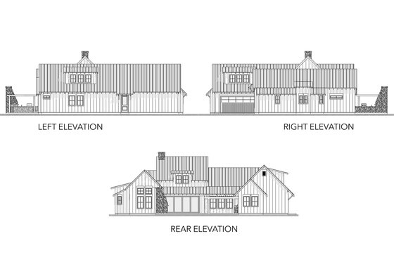 Exterior - Other Elevation for Farmhouse House Plan #80-219 - 4 bed, 3 bath