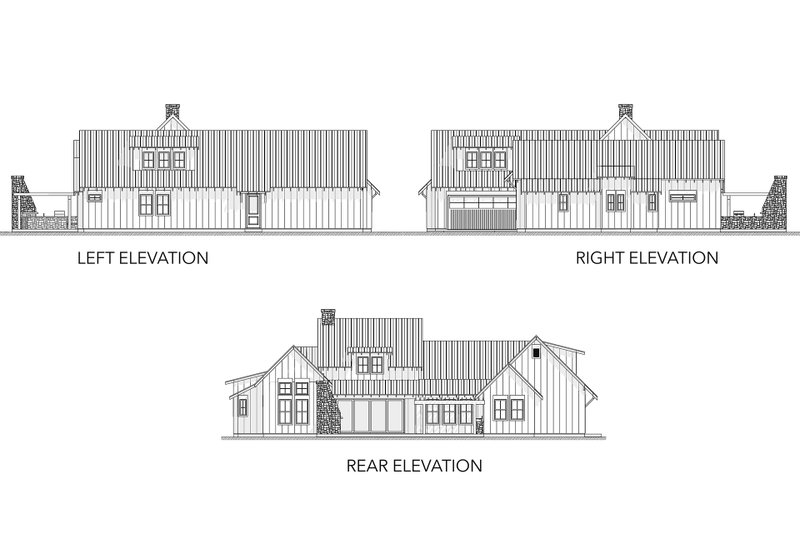 Dream House Plan - Exterior - Other Elevation for Farmhouse House Plan #80-219 - 4 bed, 3 bath