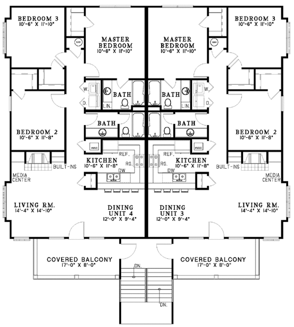 Architectural House Design - Classical Floor Plan - Upper Floor Plan #17-3141