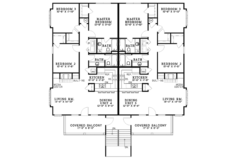 Home Plan - Floor Plan - Upper Floor for Classical House Plan #17-3141 - 12 bed, 8 bath