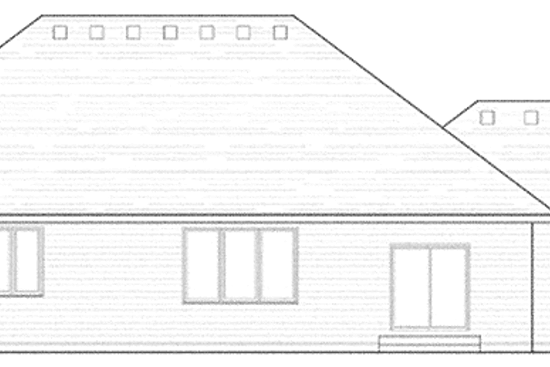 Architectural House Design - Exterior - Rear Elevation for European House Plan #51-992 - 3 bed, 2 bath