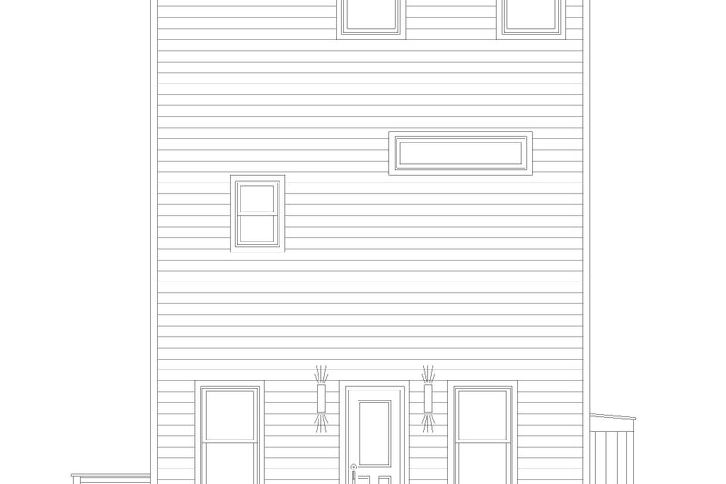 House Blueprint - Exterior - Rear Elevation for Modern House Plan #932-772 - 2 bed, 3.5 bath