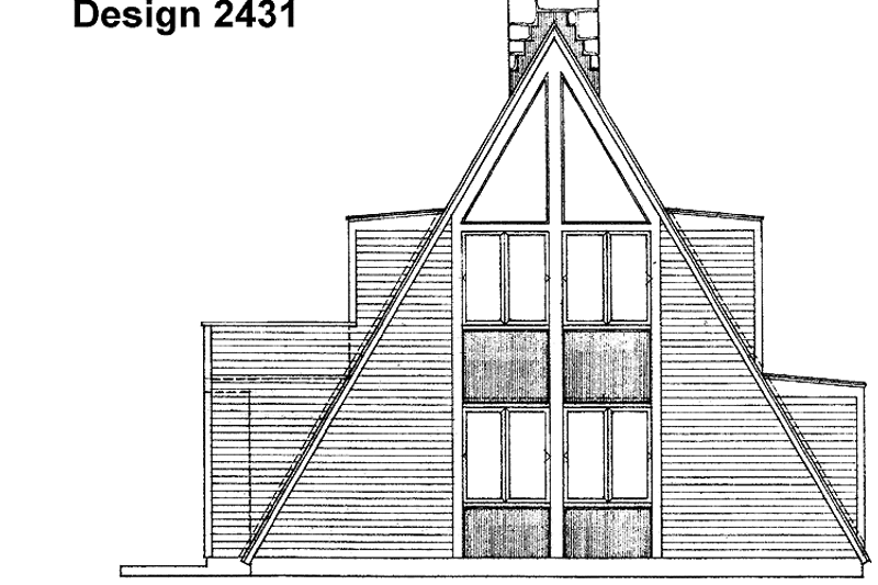 Architectural House Design - Exterior - Rear Elevation House Plan #72-628 - 3 bed, 2 bath