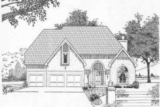 Exterior - Front Elevation for Traditional House Plan #6-181 - 4 bed, 3.5 bath
