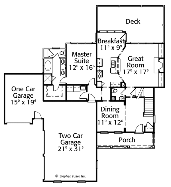 House Design - Country Floor Plan - Main Floor Plan #429-431