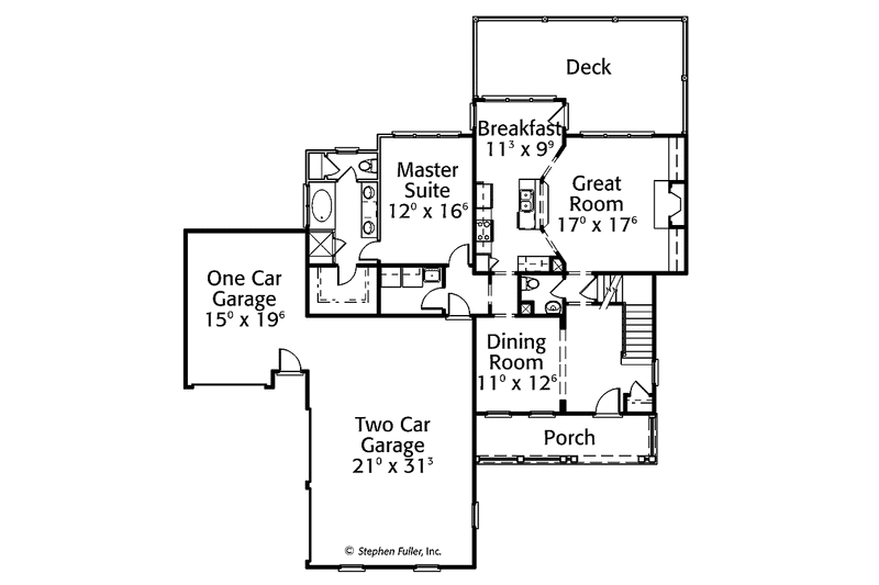 Dream House Plan - Floor Plan - Main Floor for Country House Plan #429-431 - 4 bed, 2.5 bath