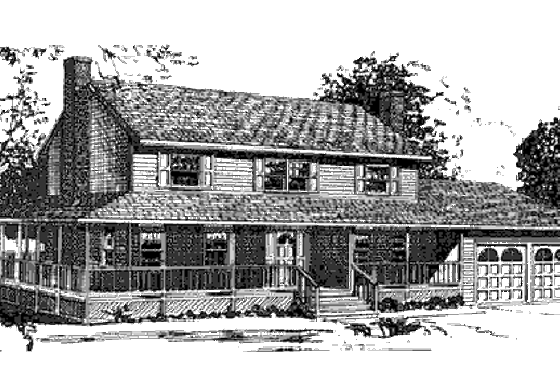Exterior - Other Elevation for Traditional House Plan #320-307 - 4 bed, 2.5 bath