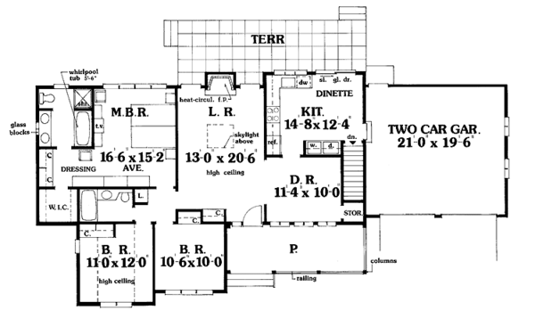 Architectural House Design - Country Floor Plan - Main Floor Plan #456-56