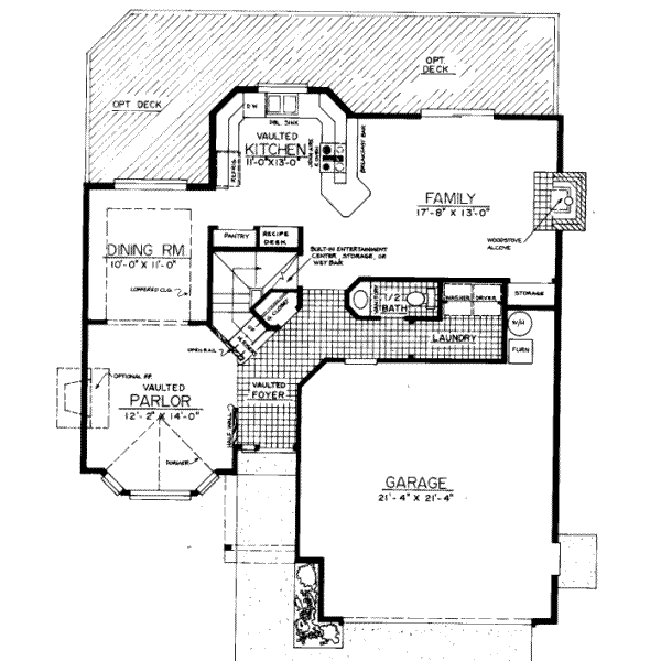 Traditional Floor Plan - Main Floor Plan #303-101