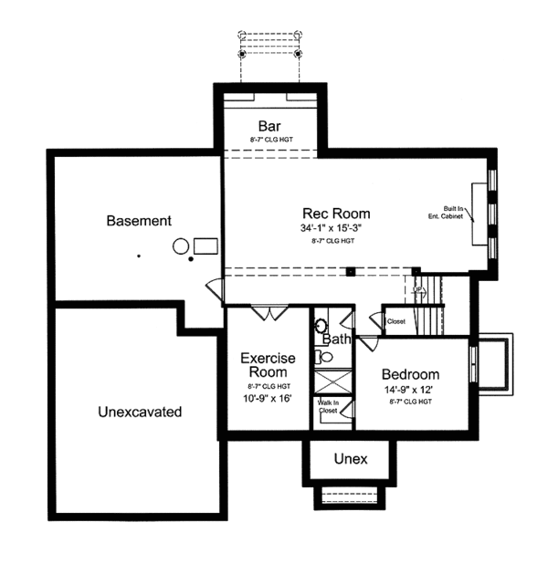 House Design - Classical Floor Plan - Lower Floor Plan #46-823