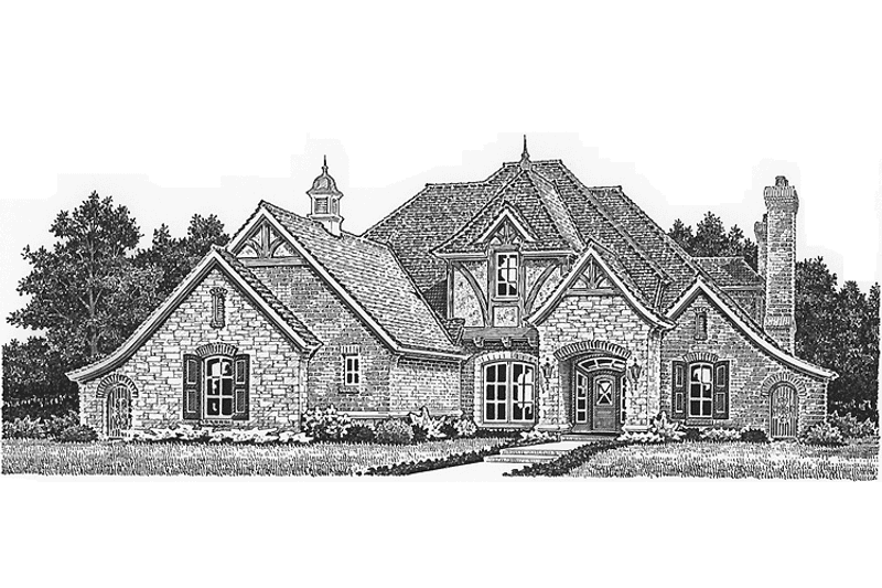 House Plan Design - Exterior - Front Elevation 3 for Country House Plan #310-1252 - 4 bed, 3.5 bath