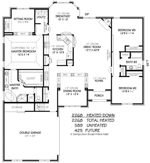European Floor Plan - Main Floor Plan #424-322