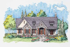 Country Exterior - Front Elevation Plan #929-569