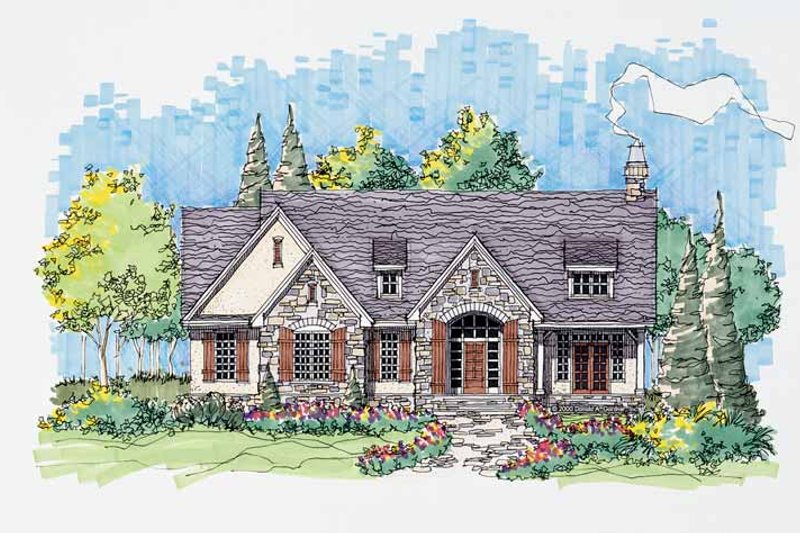 Architectural House Design - Country Exterior - Front Elevation Plan #929-569