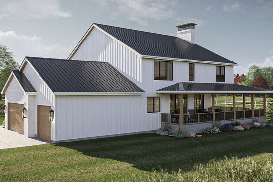 Exterior - Other Elevation 1 for Farmhouse House Plan #455-682 - 4 bed, 4.5 bath