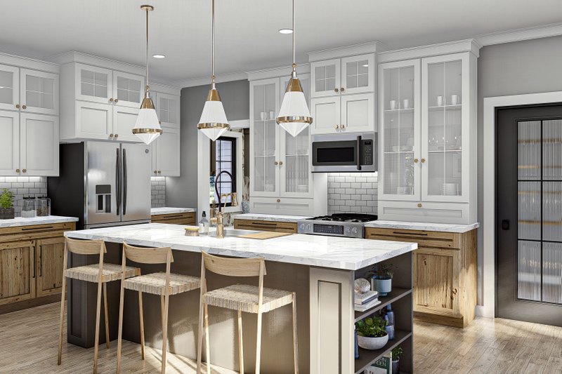 House Blueprint - Interior - Kitchen 1 for Colonial House Plan #455-619 - 3 bed, 2.5 bath